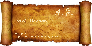 Antal Herman névjegykártya